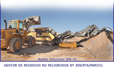 Molino Triturador de Escombros RM-70.